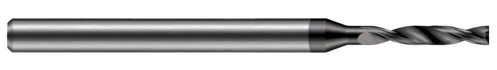 1.092 mm Drill DIA x 7.400 mm Flute Length - 2 FL - TiB2 Coated