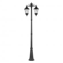  94BM500D2 - Victorian Morph Solar Lamp Post With Double Downward Lights